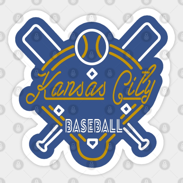 Neon Kansas City Baseball Sticker by MulletHappens